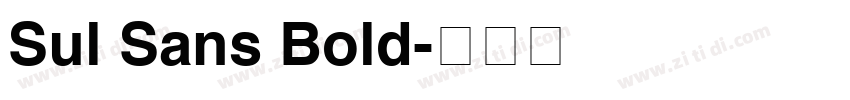 Sul Sans Bold字体转换